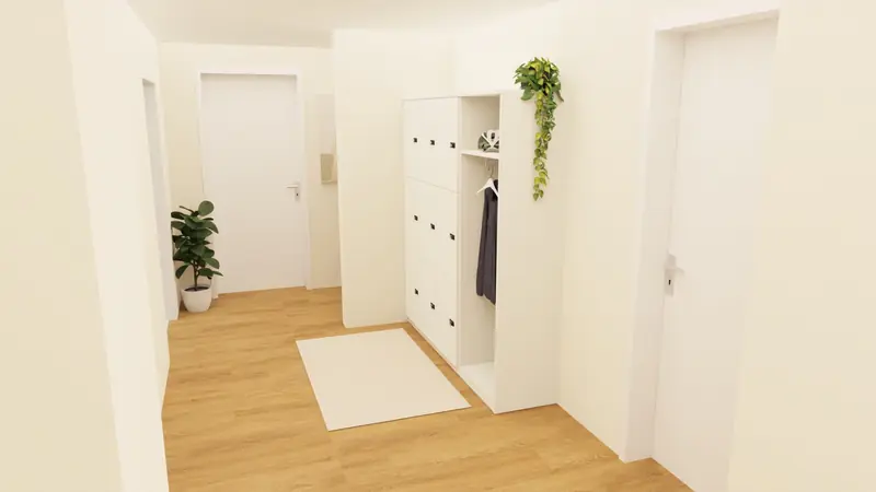 Visualisierung: Flur mit Garderobe